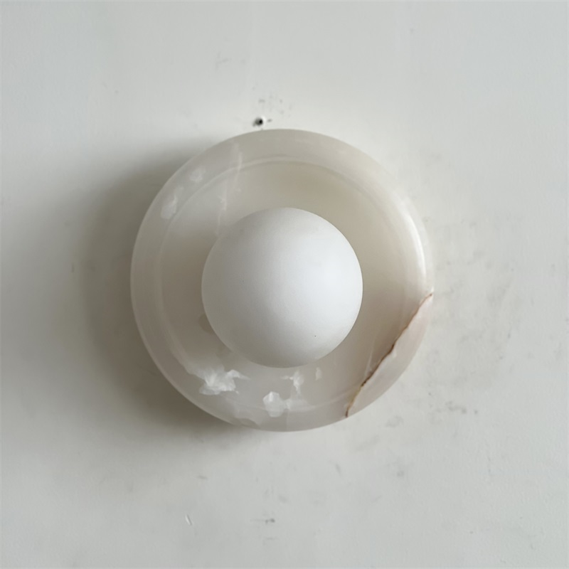 Aursilos Premium Nordic Art White Jade Glass Sconce Wall Lamp - Letslighting