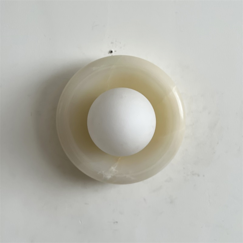 Aursilos Premium Nordic Art White Jade Glass Sconce Wall Lamp - Letslighting
