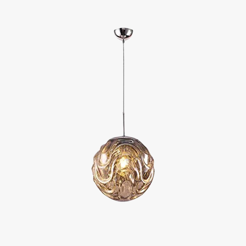 Valentina Modern Sphere Pendant Light Glass Gold/Black Dining Room