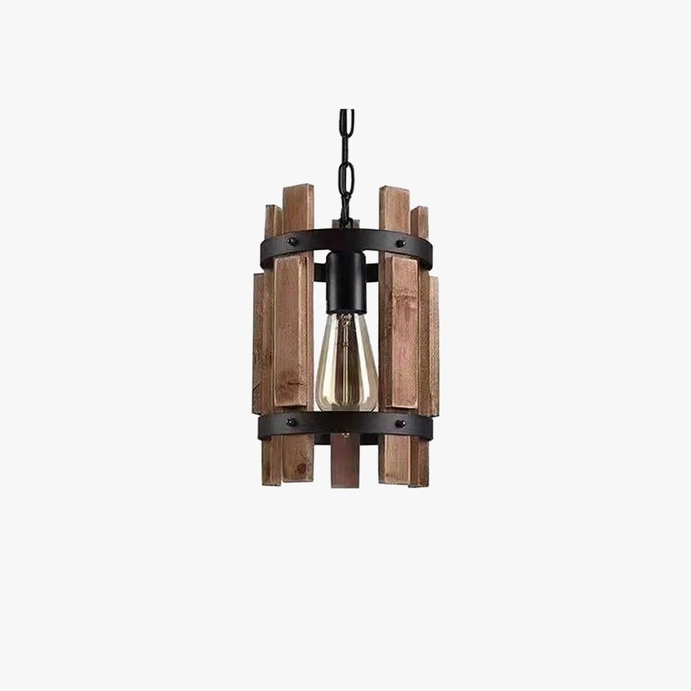 Epoch Retro LED Pendant Light Metal/Wood Living Room/Bedroom