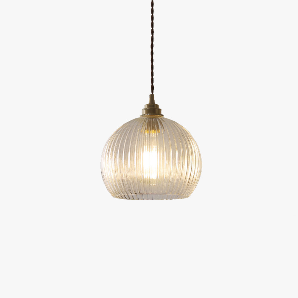 Valentina Minimalist Sphere Metal/Glass LED Pendant Light White/Transparent