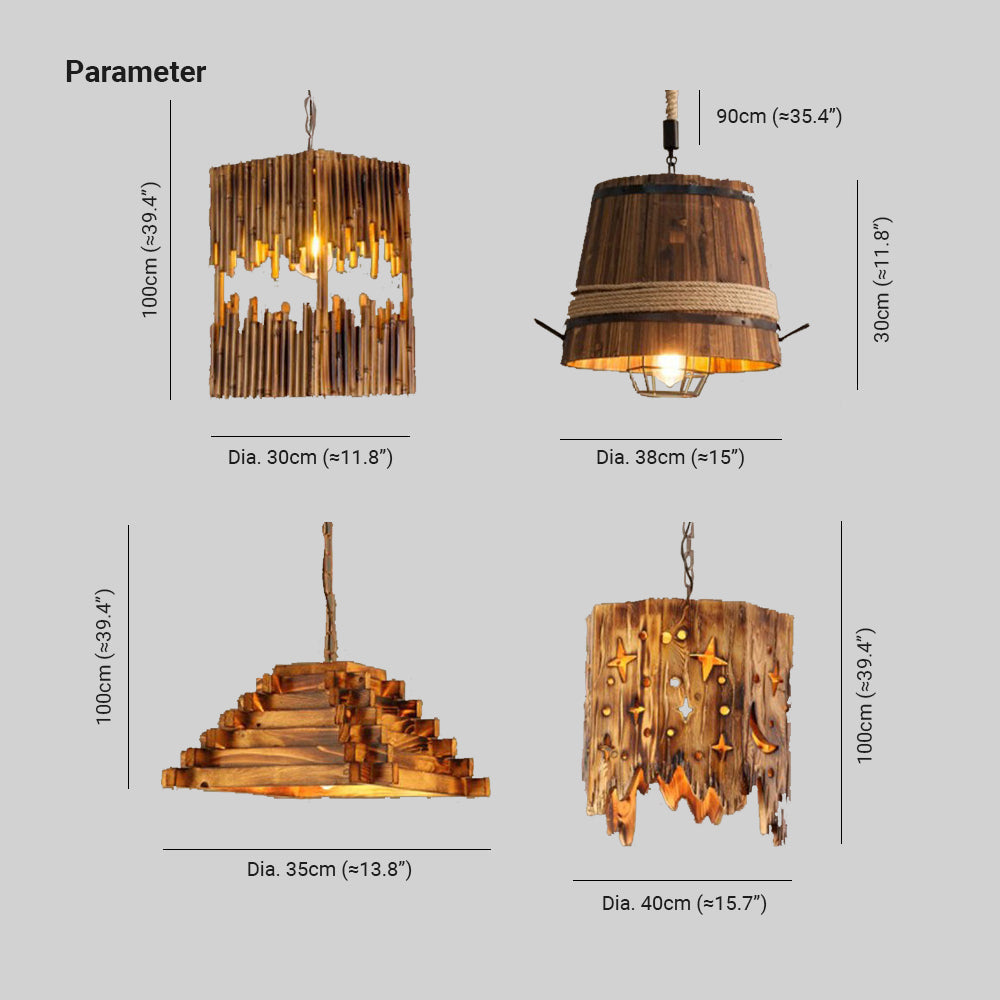 Epoch Designer LED Pendant Light Wooden Bar Counter Dining Room - Letslighting
