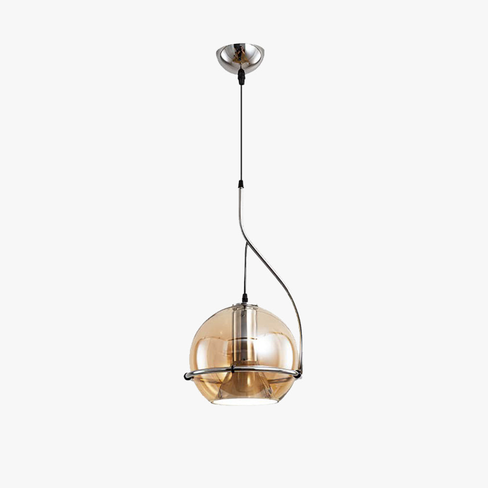 Valentina American Vintage Pendant Light Amber Glass Living Room/Bedroom/Dining Room - Letslighting