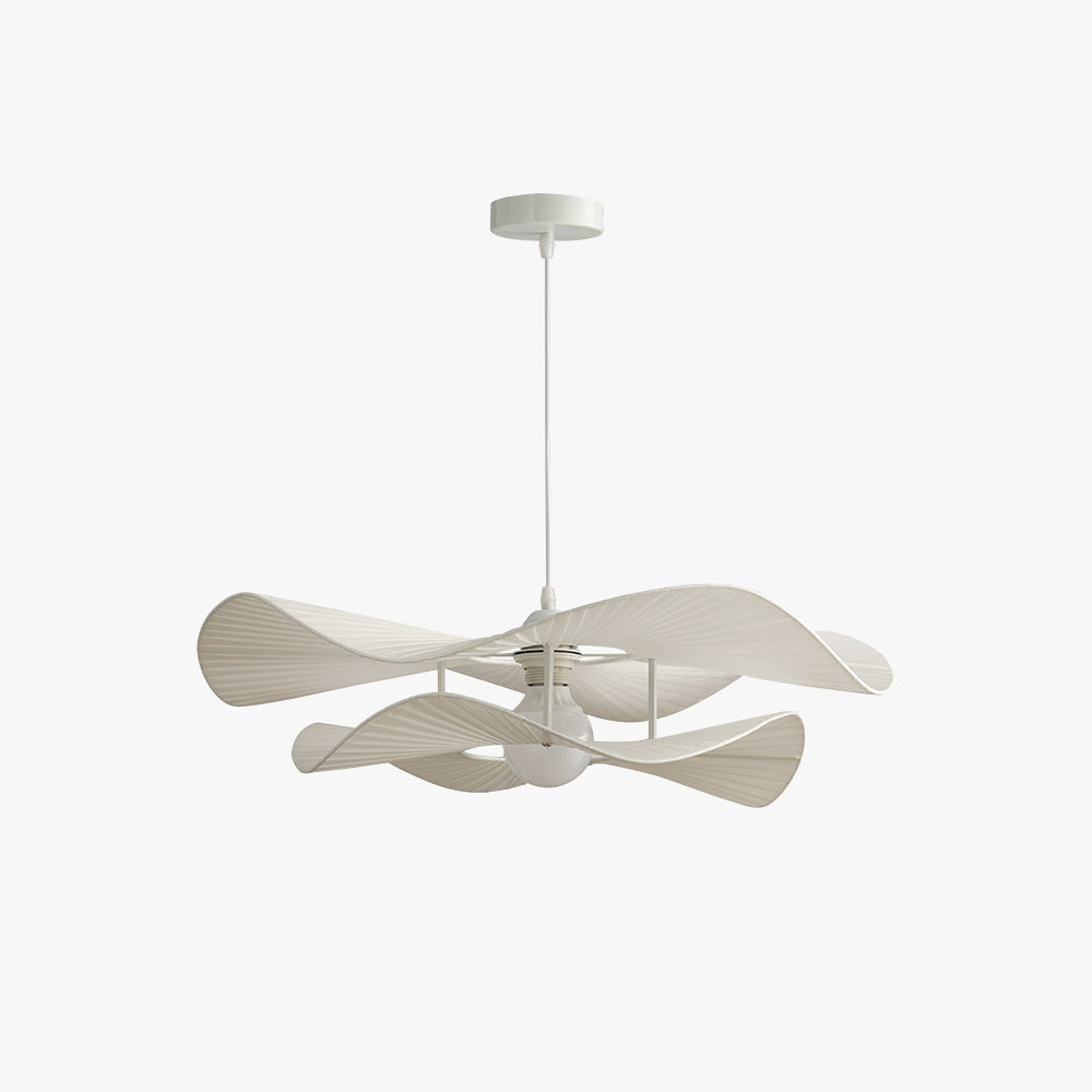 Ritta Modern LED Pendant Light White Fabric Living Room - Letslighting
