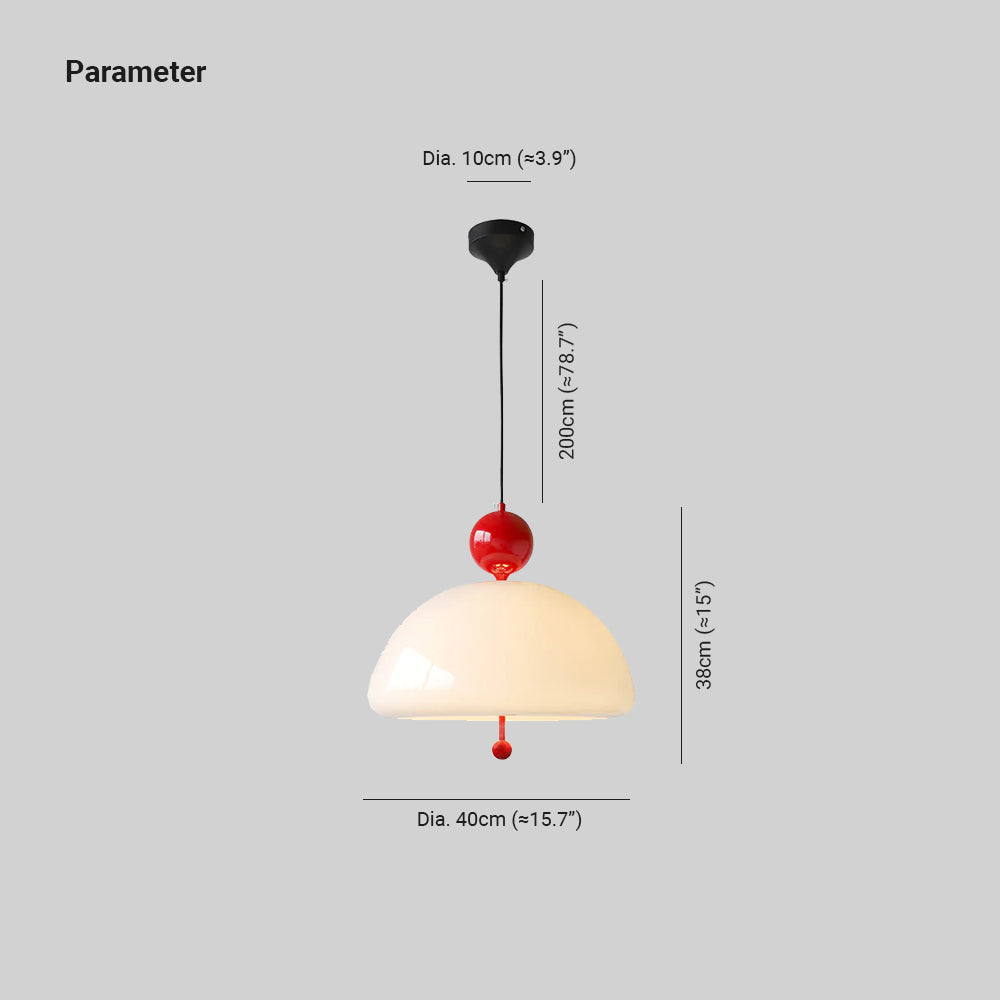 Valentina Modern Pendant Light White Glass Bedroom/Hallway - Letslighting