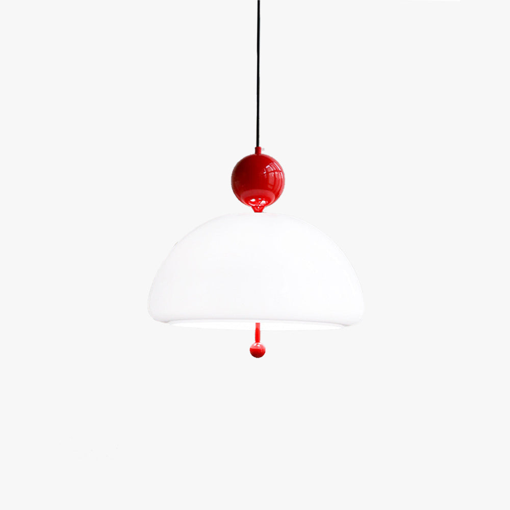 Valentina Modern Pendant Light White Glass Bedroom/Hallway - Letslighting