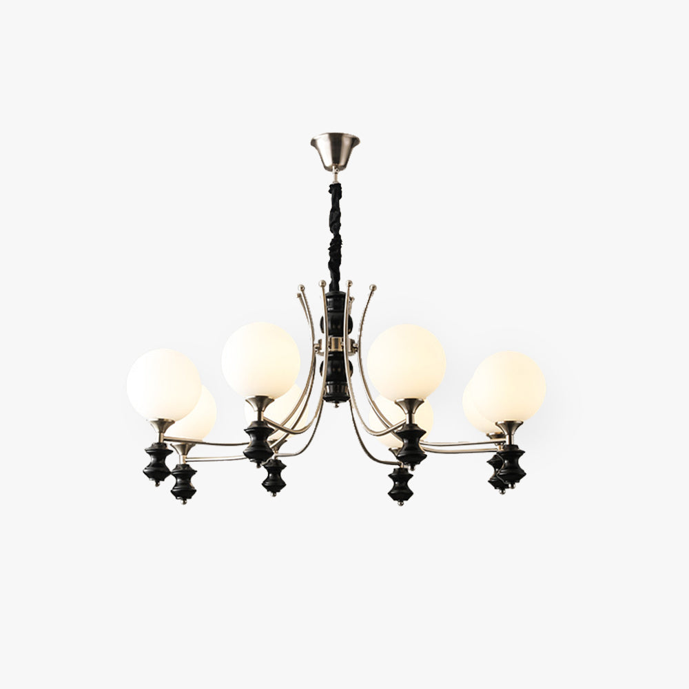 Valentina Vintage LED Pendant Light White Glass Living Room