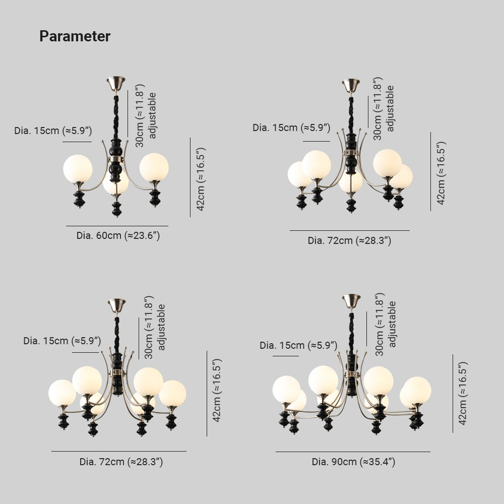 Valentina Vintage LED Pendant Light White Glass Living Room