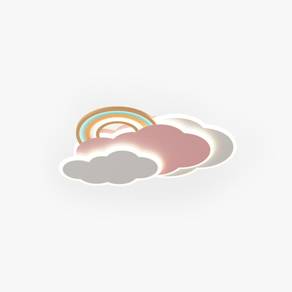 Arisha Modern Cloud Rainbow Acrylic Children Flush Mount Ceiling Light - Letslighting