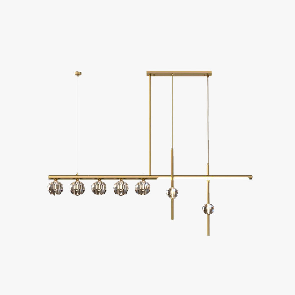 Kristy Metal & Crystal Pendant Light - Letslighting