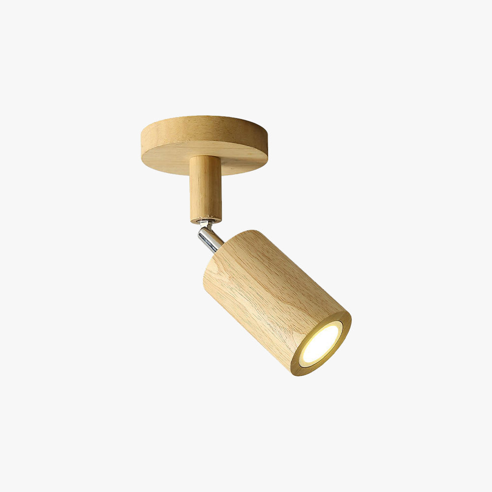 Muto Modern LED Adjustable Ceiling Spotlight, Wood - Letslighting