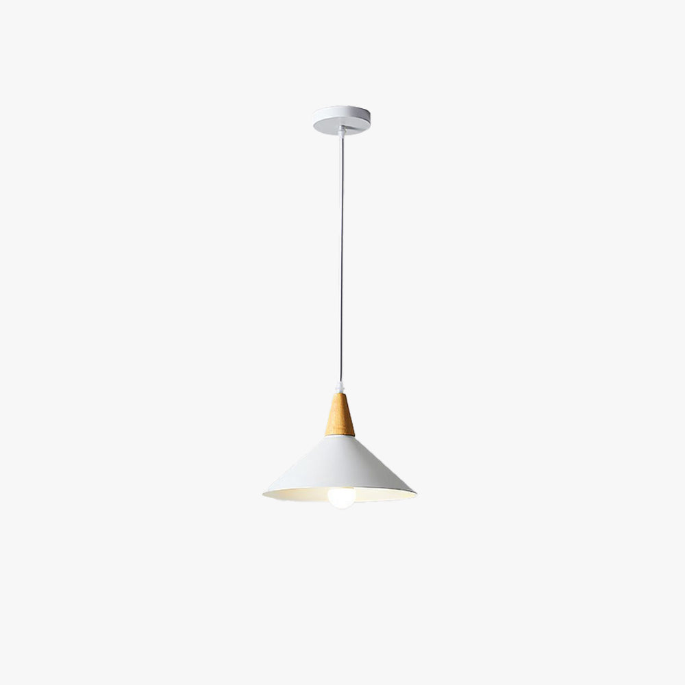 Valentina Minimalist Cap-shaped Pendant Light, Natural Wood - Letslighting