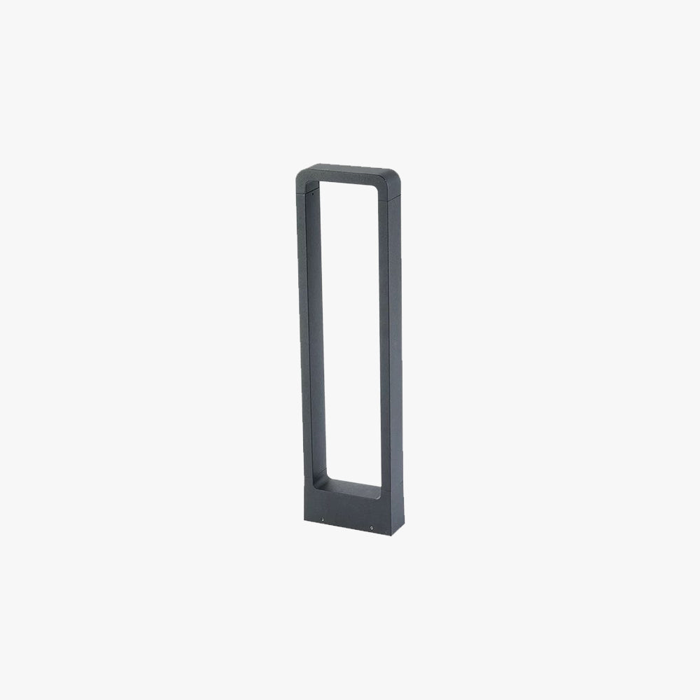 Ray Modern Metal Geometric Hollow Solar Outdoor Bollard Light