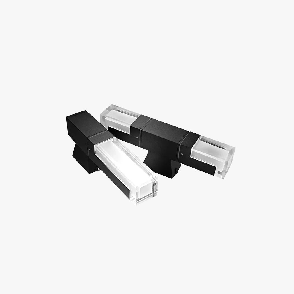 Ray Modern Rectangular Metal Outdoor Wall Lamp
