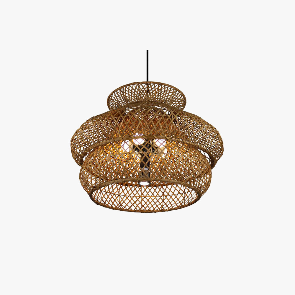 Ritta Unusual Natural Rattan Weave Pendant Light - Letslighting
