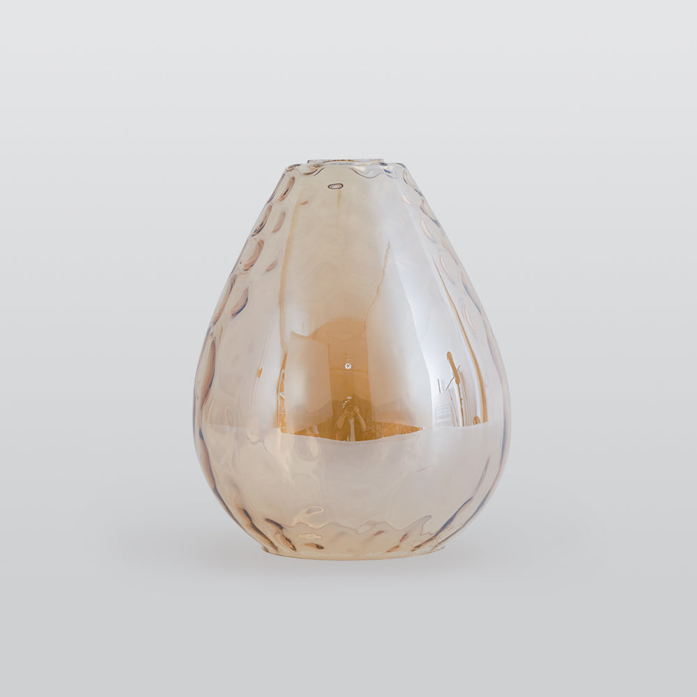 Avi Vintage Teardrop Pendant Light, Glass/Wood