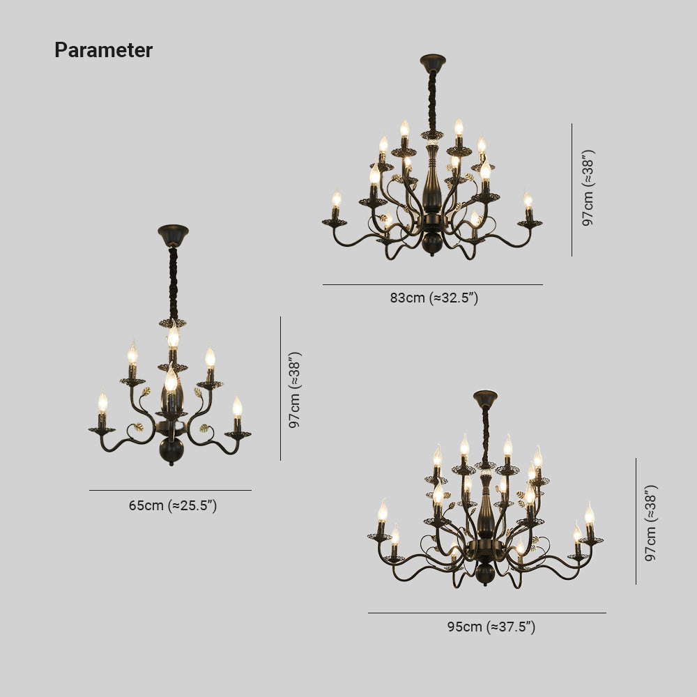 Kristy Antique Candle Crystal Chandelier - Letslighting