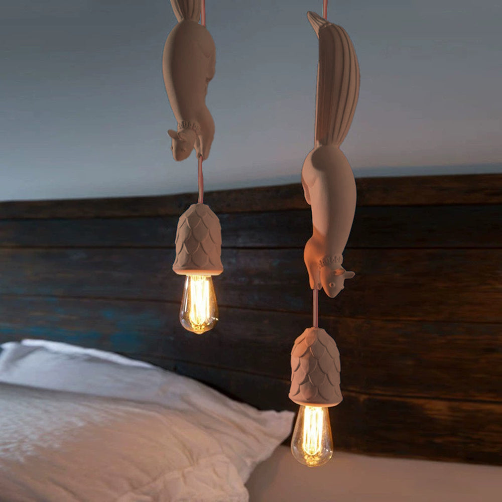 Valentina Pendant Light Squirrel Pinecone Modern Resin Restaurant - Letslighting