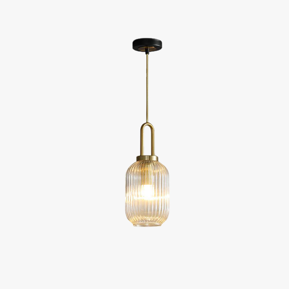 Arisha Modern Ribbed Clear Glass Pendant Light - Letslighting