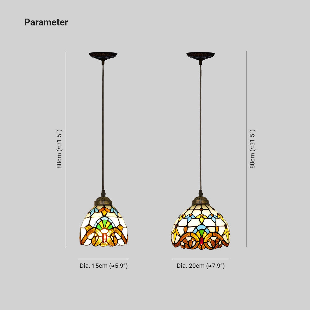 Tiffany Multicolor Bell Pendant Light - Letslighting