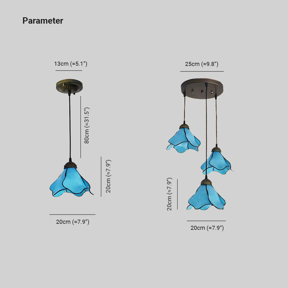 Ray Flower Resin Pendant Light 1/3 Heads