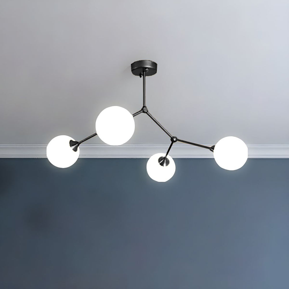 Valentina Modern Glass Bubble Chandelier Bedroom - Letslighting