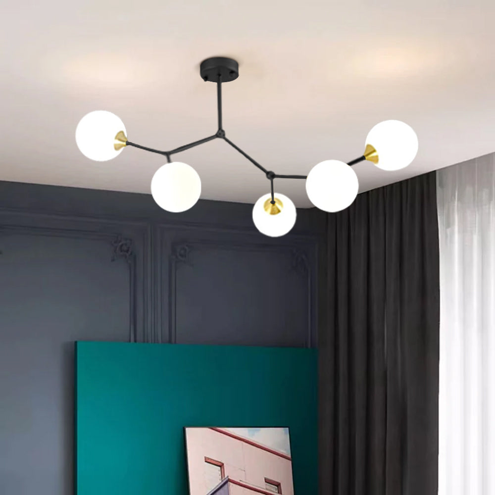 Valentina Modern Glass Bubble Chandelier Bedroom - Letslighting