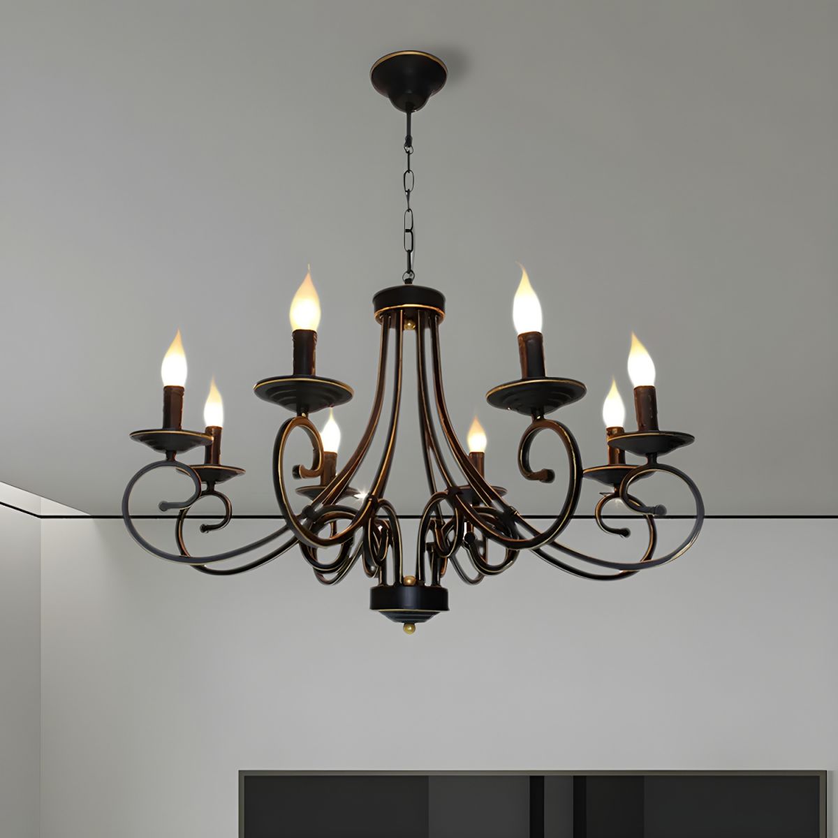 Silva Vintage Mental Candle Chandelier - Letslighting