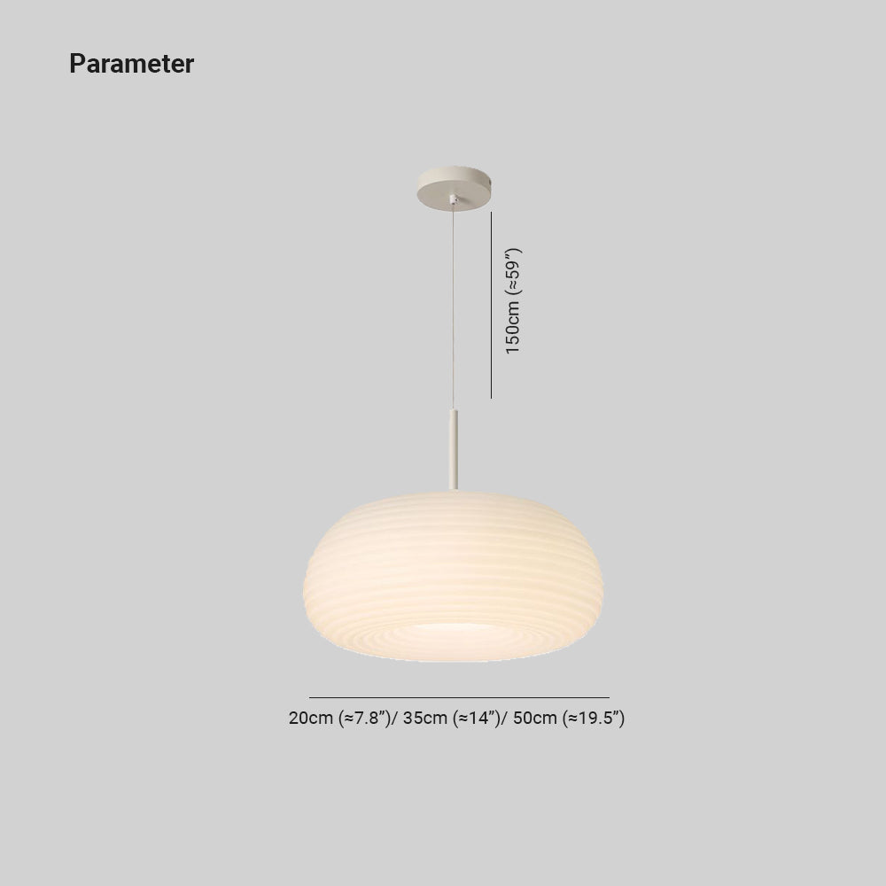 Ritta Drum Shape Pendant Light Metal & Acrylic