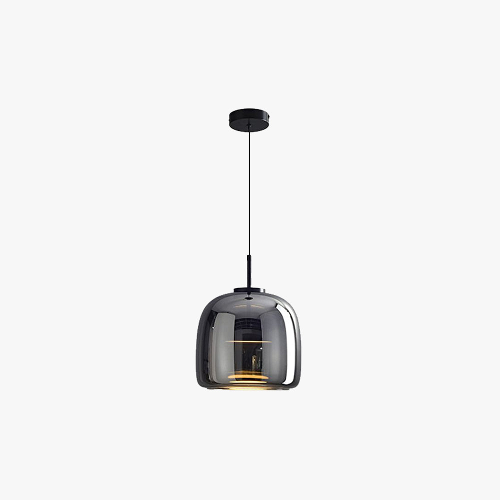 Valentina Minimalist Pendant Light Glass Smoke Gray