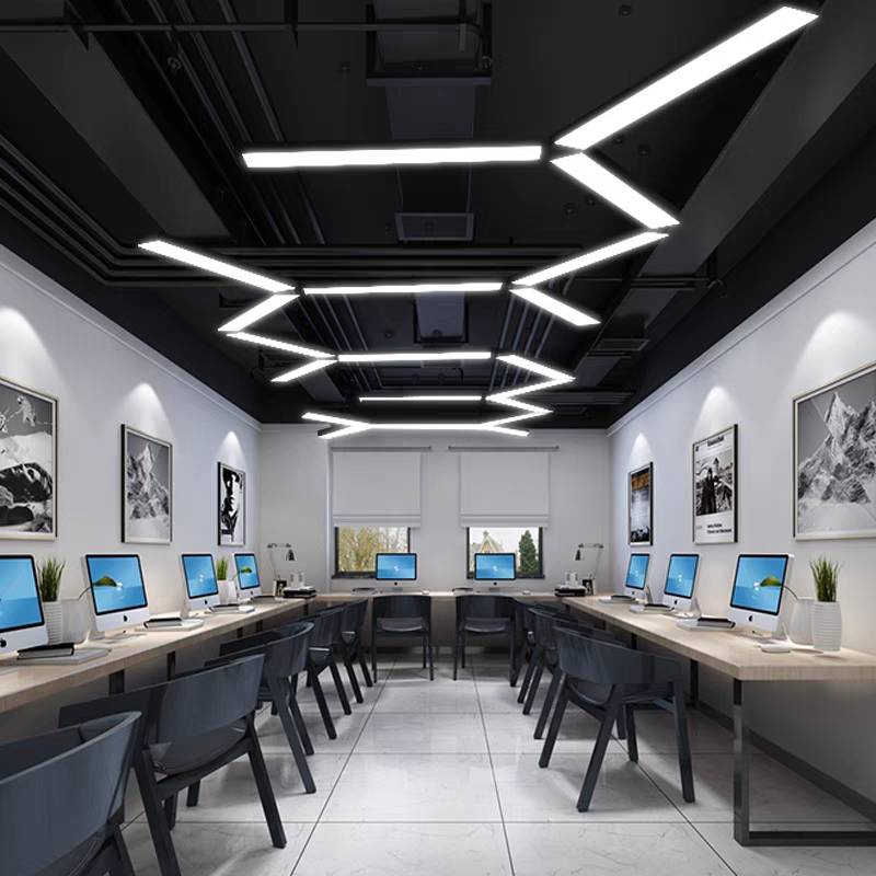 Arisha Minimalist Rectangular LED Pendant Light Acrylic Office - Letslighting