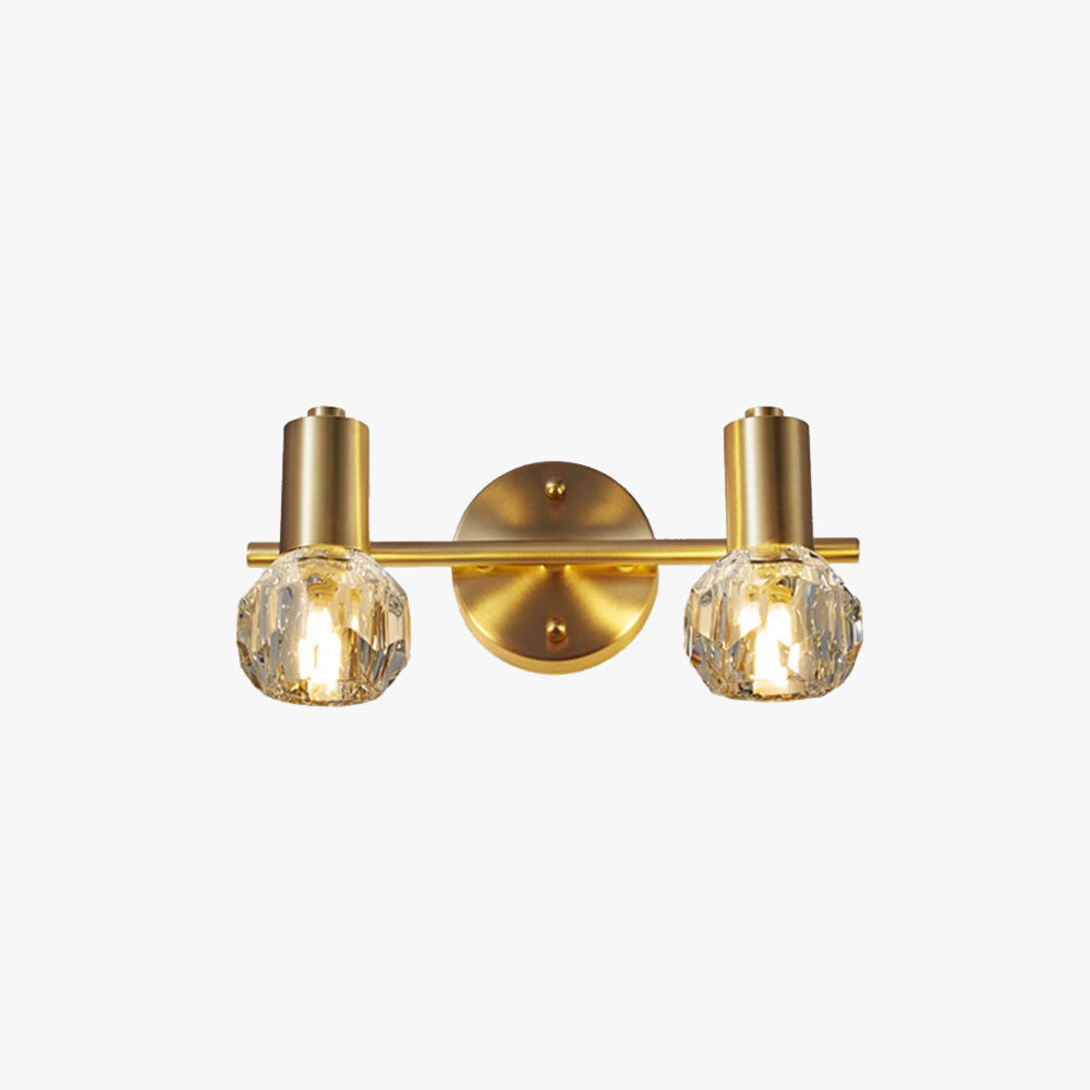 Kristy Luxury Globe Crystal Vanity Wall Lamp, 2/3 Light - Letslighting