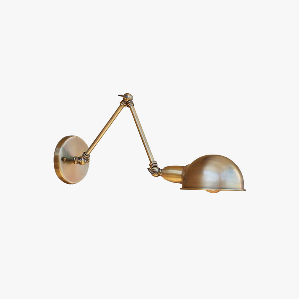 Epoch Hemispheric Adjustable Wall Lamp, Brass/Antique Brass/Chrome, Bedroom - Letslighting