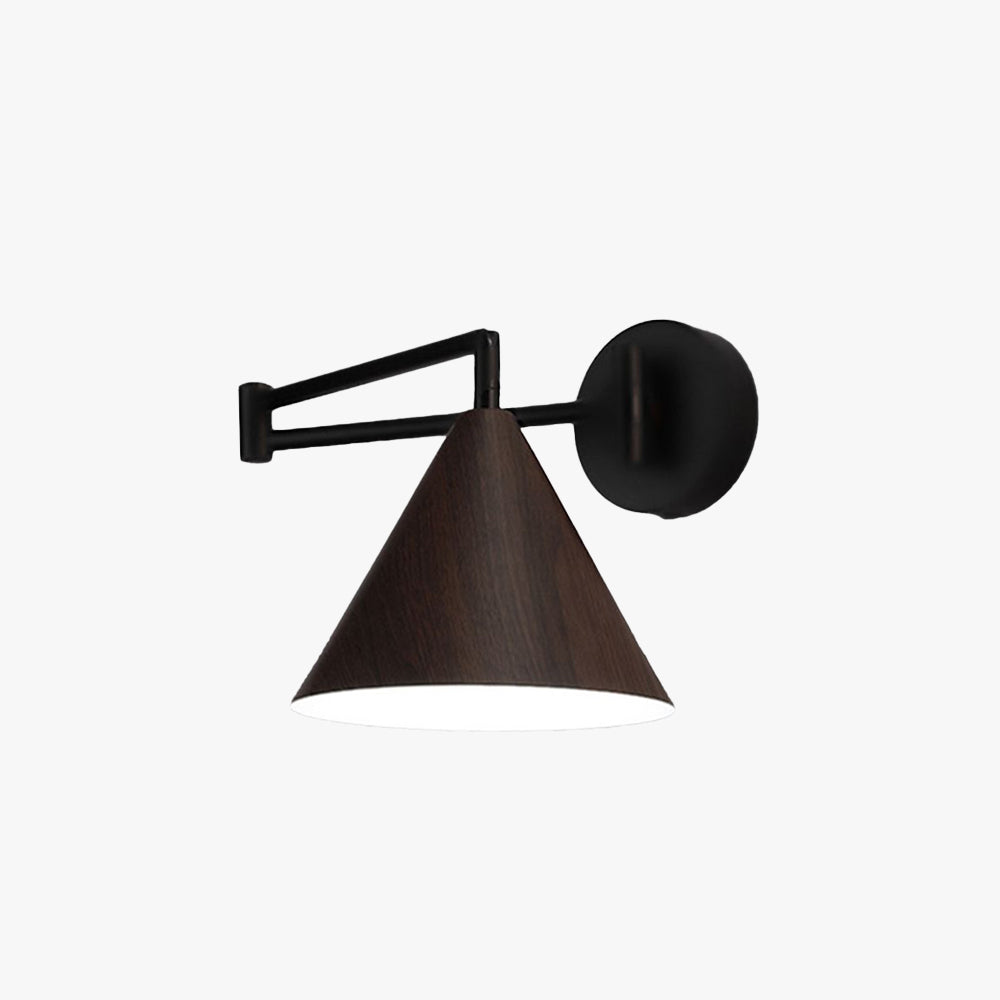 Muto Cone Shaped Adjustable Wall Lamp, /Wood, Bedroom - Letslighting
