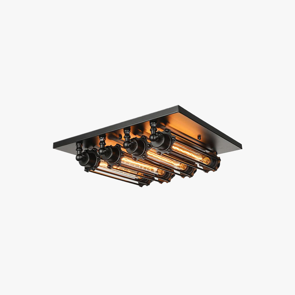 EpochVintage Tubed Metal Flush Mount Ceiling Light Living Room