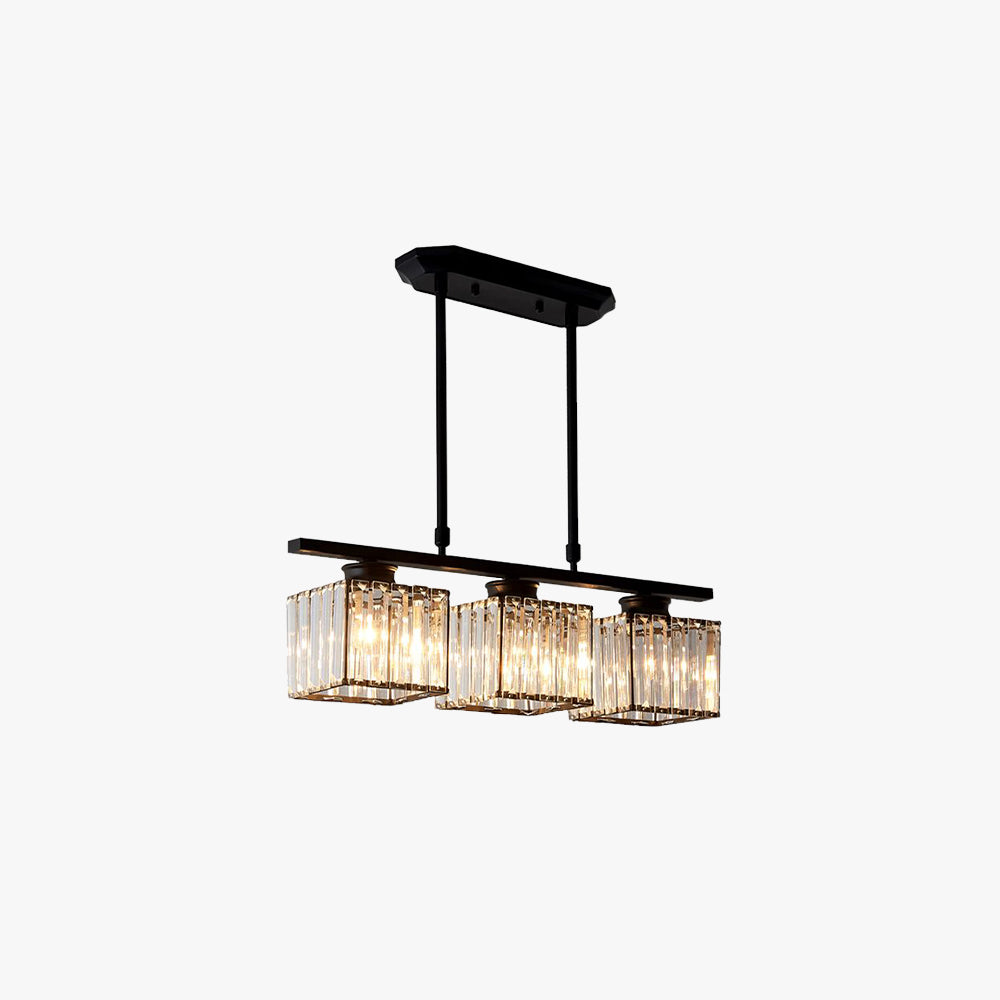 Kristy Crystal Square Pendant Light 3/4 Heads - Letslighting