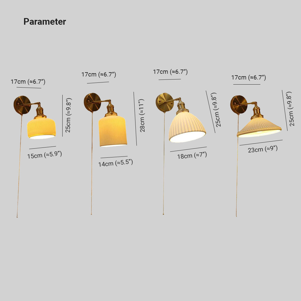 Arisha wrinkles Nordic Modern Dresser Wall Lamp - Letslighting