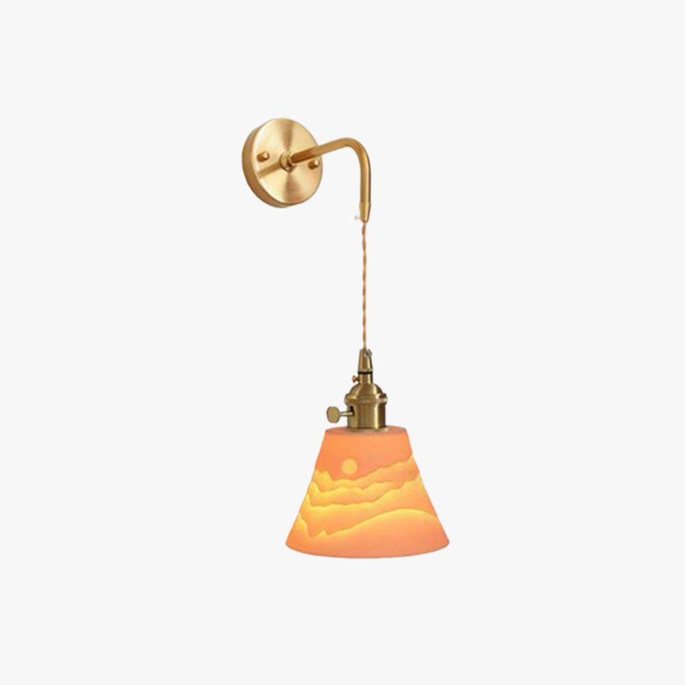 Arisha Modern Cone Wall Lamp, Metal/Ceramics