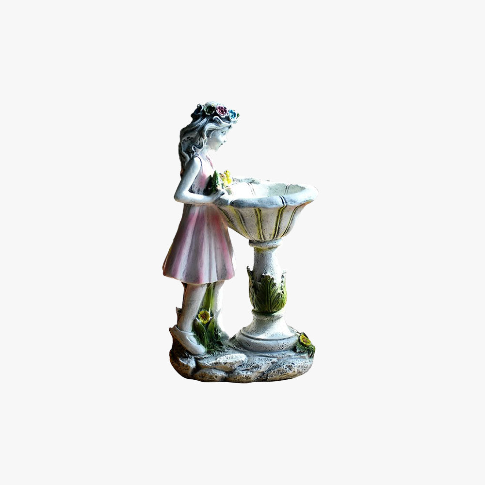 Arisha Cute Fairy Girl Solar Resin Decoration Floor Lamp