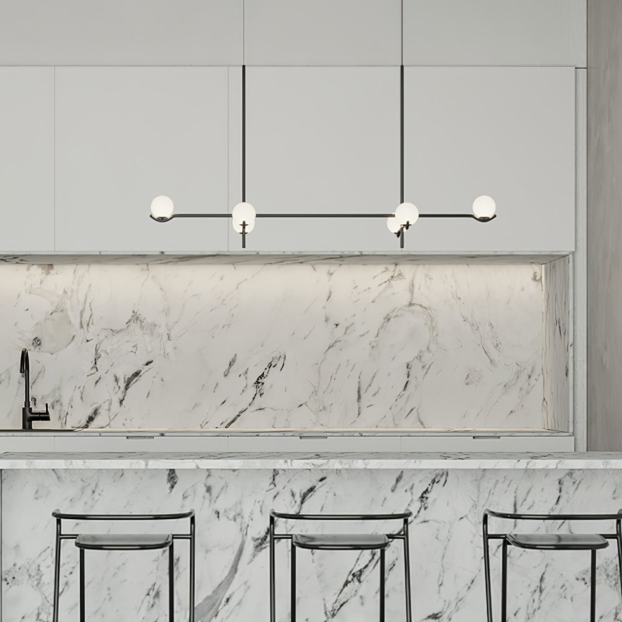 Noir Minimalist Glass Pendant Light - Letslighting