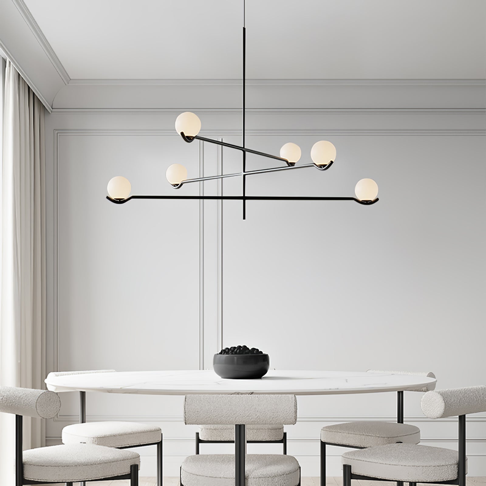 Noir Minimalist Glass Pendant Light - Letslighting