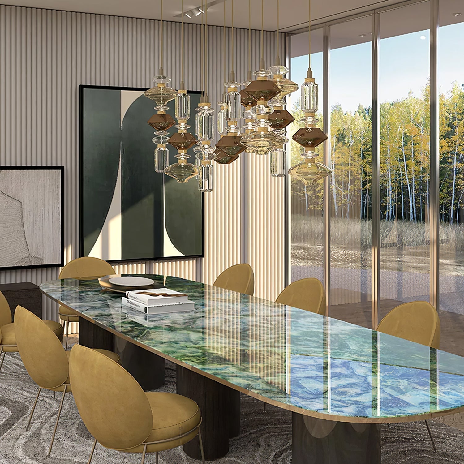 Vionisis Glass Light Luxury Pendant Lamp - Letslighting