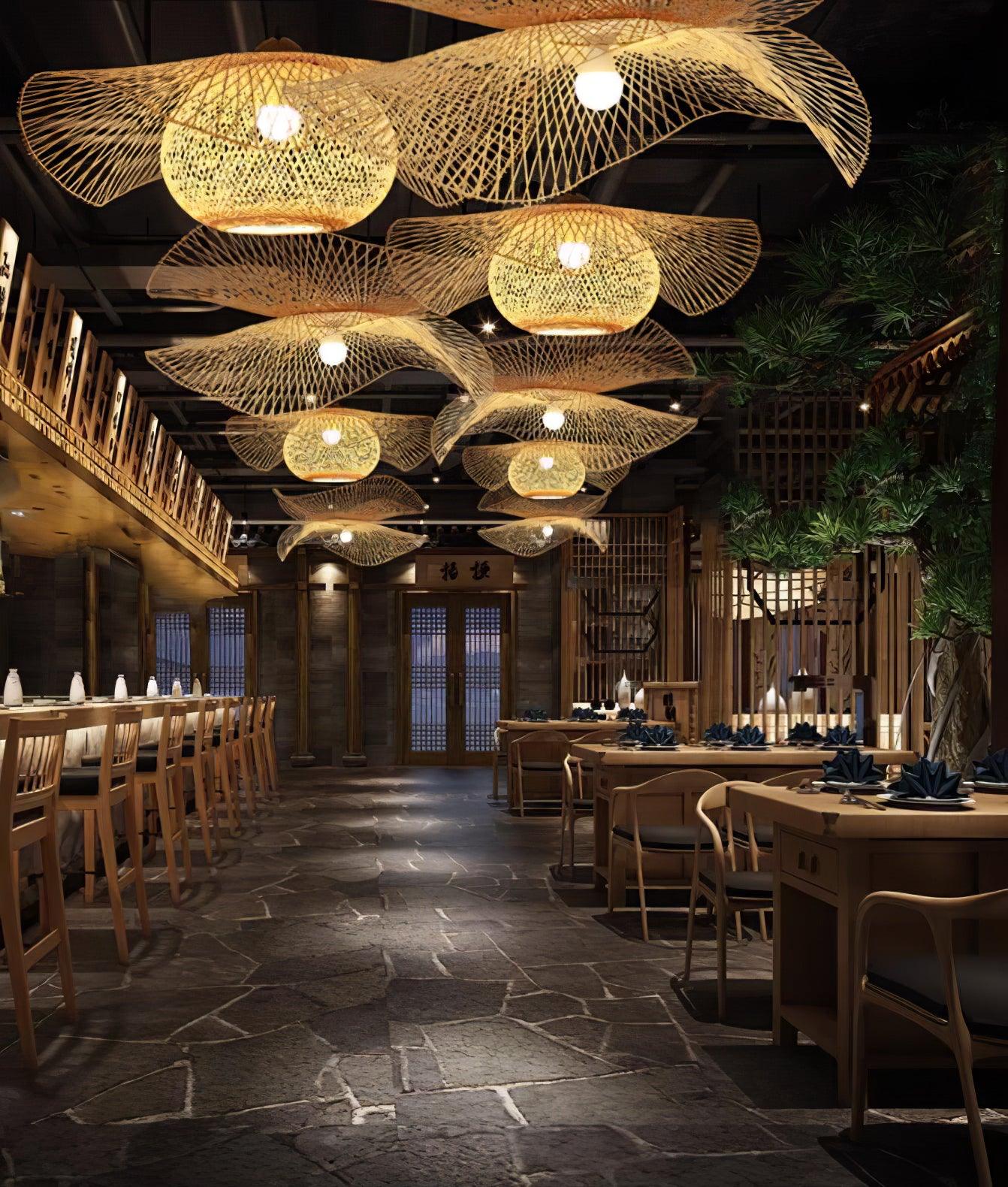Bamboo Frame Pendant Lamp - Blowlighting