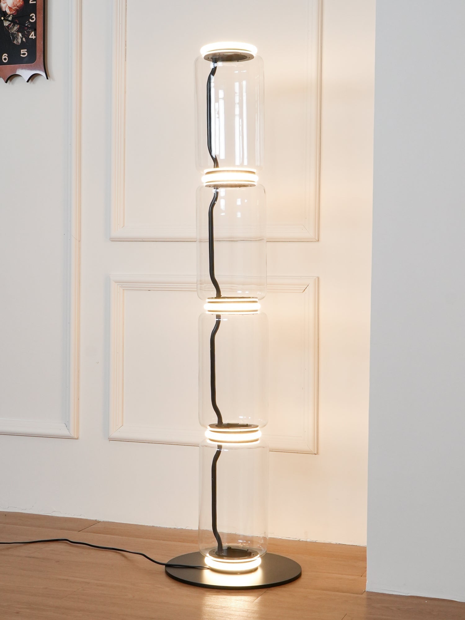 Lustra Floor Lamp Bamboo Glass - Letslighting