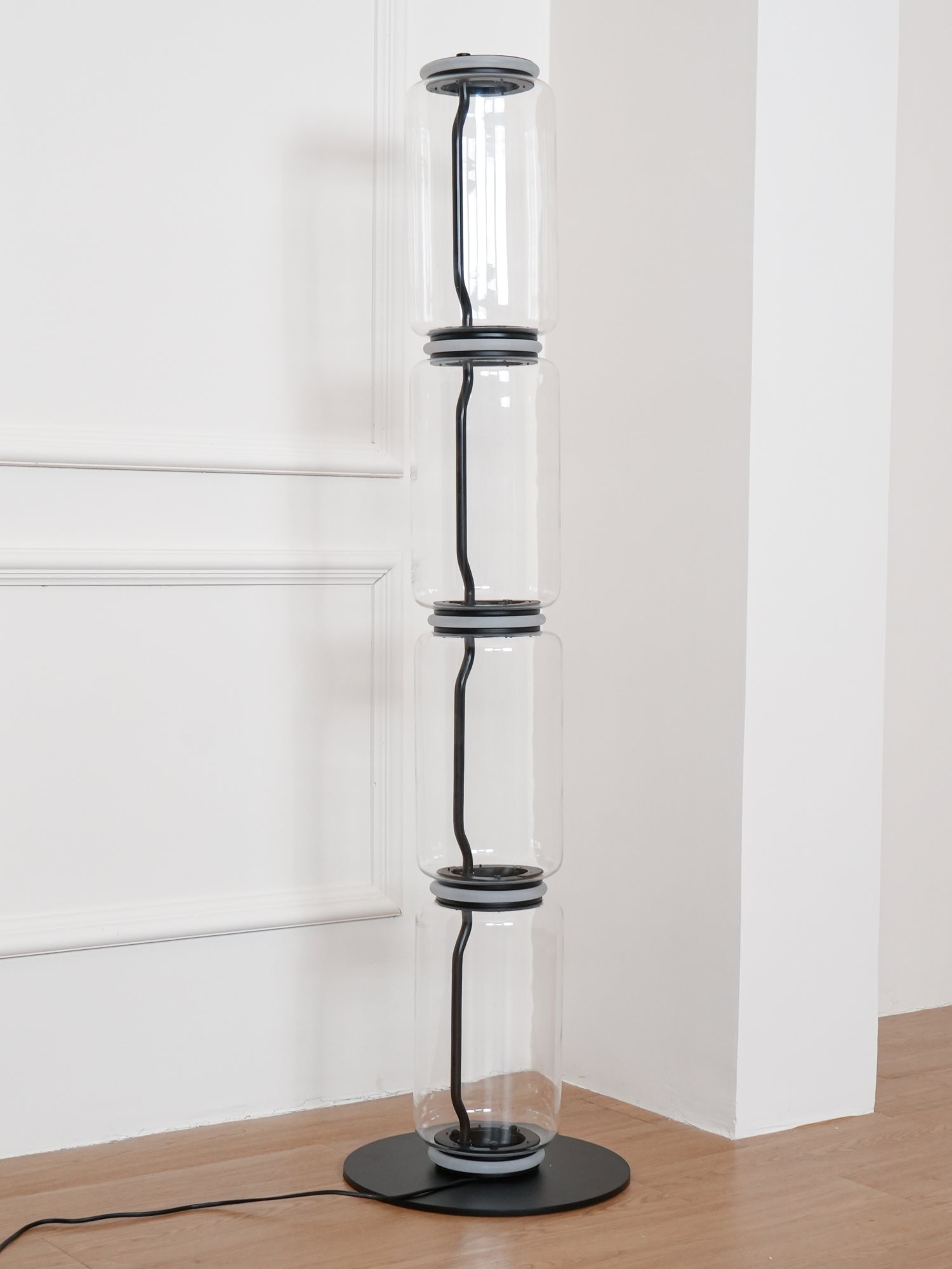 Lustra Floor Lamp Bamboo Glass - Letslighting