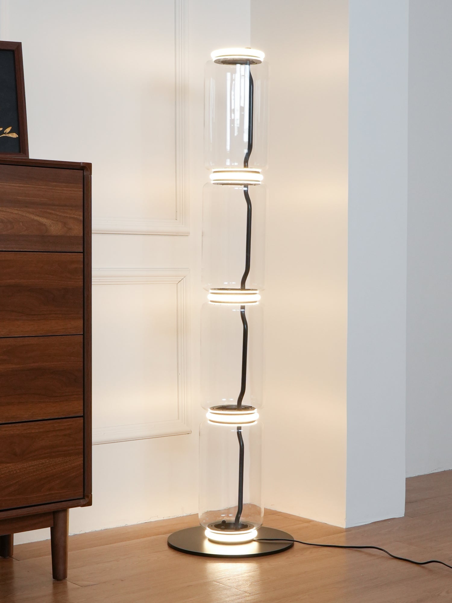 Lustra Floor Lamp Bamboo Glass - Letslighting