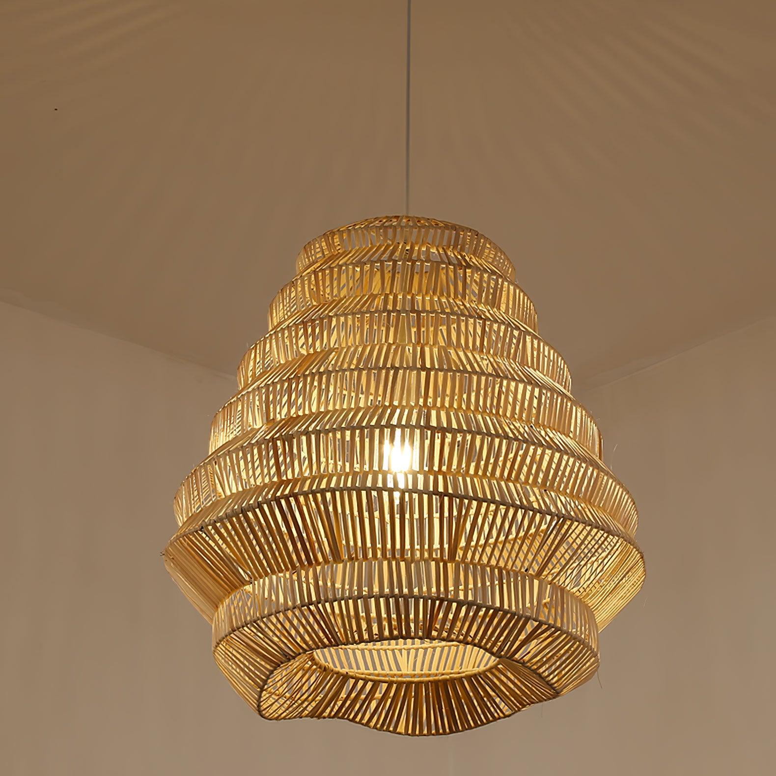 Strata Modern Bamboo Pendant Lamp - Letslighting