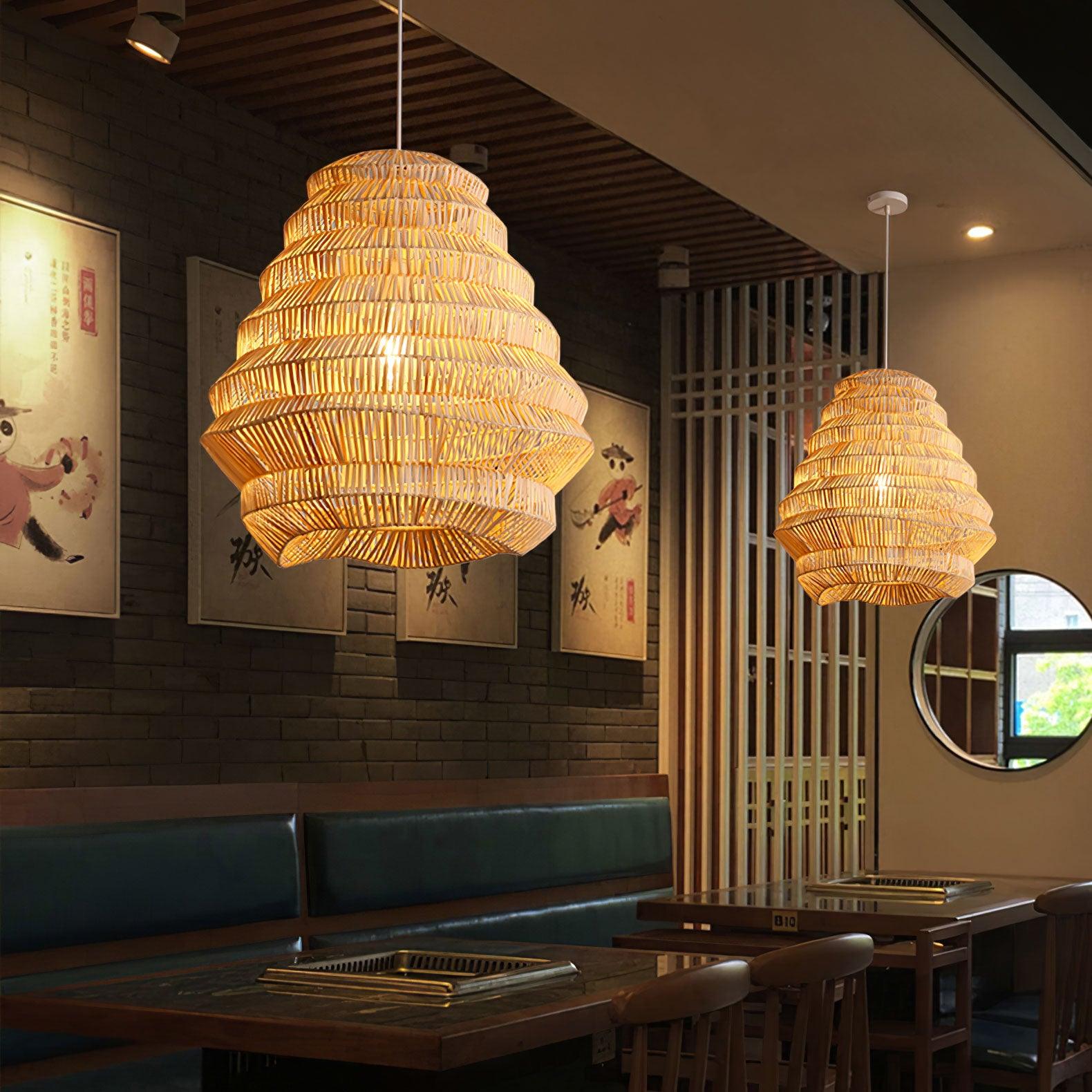 Strata Modern Bamboo Pendant Lamp - Letslighting