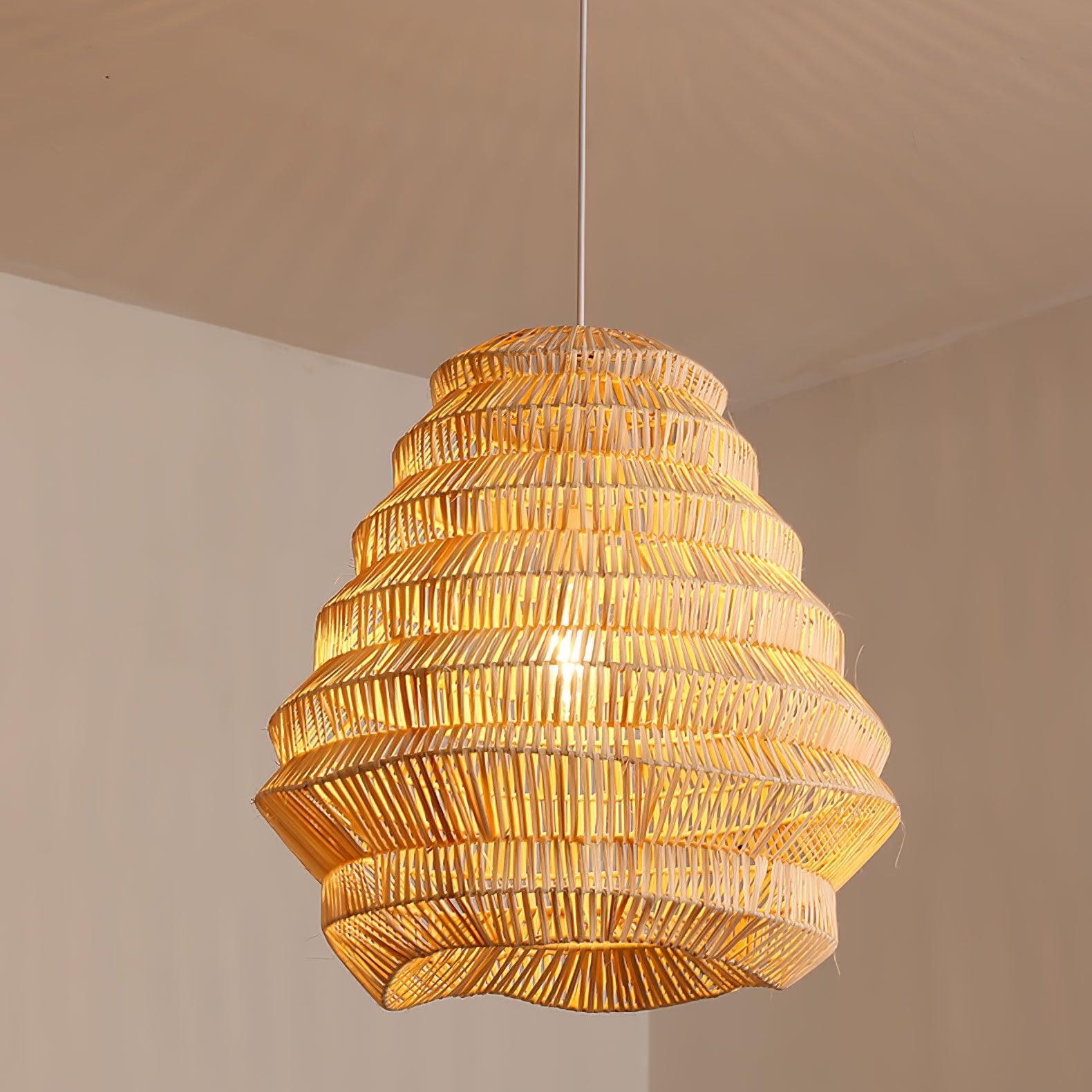 Strata Modern Bamboo Pendant Lamp - Letslighting