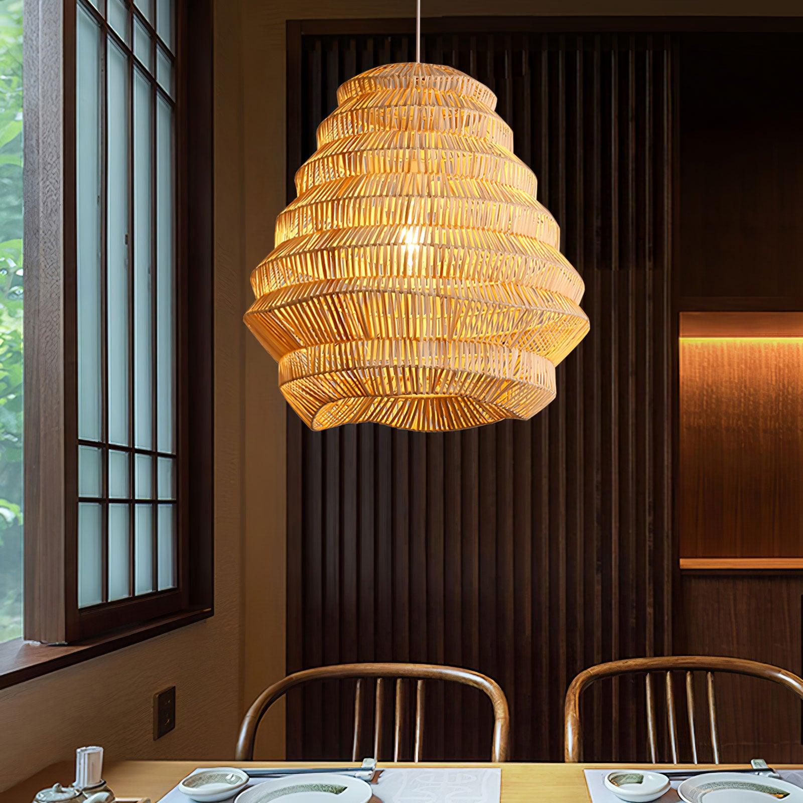 Strata Modern Bamboo Pendant Lamp - Letslighting
